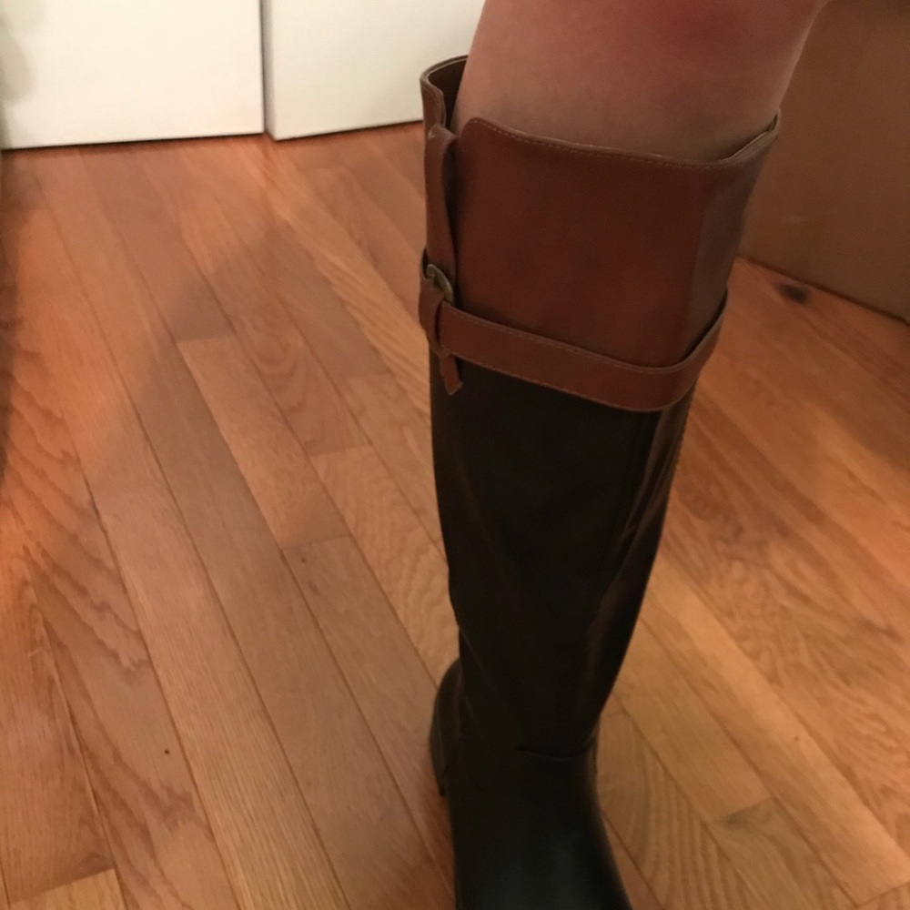 💖 Ianna Black & Tan Riding Boot - Picture 5 of 5